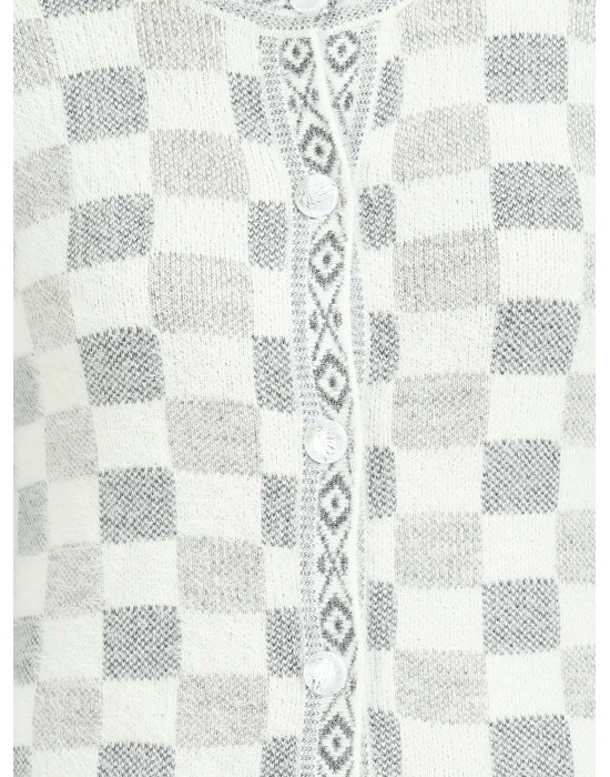 Women Long coat white Front Design with button